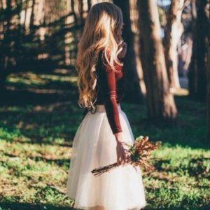 {SOLD} MODCLOTH | Vintage Red Velvet Long Sleeve Keyhole Bodysuit